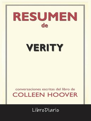 cover image of Verity de Colleen Hoover--Conversaciones Escritas